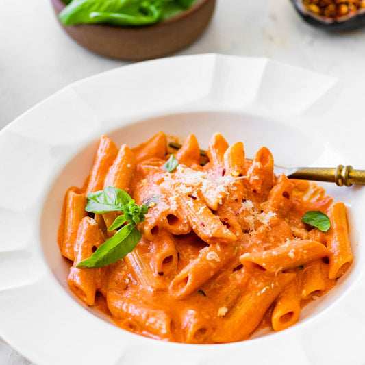 Pink sauce pasta